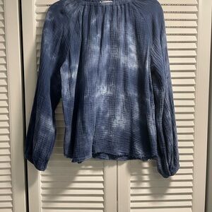Bella Dahl Navy Tie-Dye Blouse